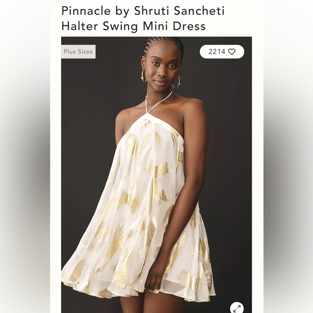 Pinnacle by Shruti Sancheti Halter Swing Mini Dress bought at Anthropologie
